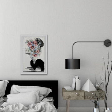 "Flower Crown" Framed Painting Print