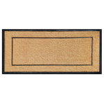 A1 Home Collections - Natural Coir & Rubber Extra Large Doormat 30x60, Picture Frame - More than a decorative enhancement this rubber & coir doormat is made with a heavy rubber backing that anchors it in place while you brush dirt & debris from shoes & boots. The tufted coco-fiber facilitates scrubbing soles clean. Keeps your floor clean when you decorate your entryway with this beautiful doormat, which includes a sturdy rubber backing to help in keep the mat in place & prevent slips. The attractive design of this Coir door mats outside creates a welcoming entrance for your guests & the durable coir material holds up to lots of foot traffic. This Welcome Mat Recommended for outdoor use in covered areas. Vacuum or shake the mat regularly for longer life.