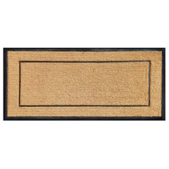 First Impression Markham Border Natural Rubber Double Door Extra Large  Monogrammed Doormat-(29.5 X 47) 