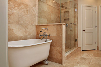 Example of a transitional bathroom design in Louisville