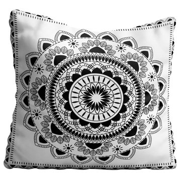 Boho Indian Mandala Throw Pillow Case
