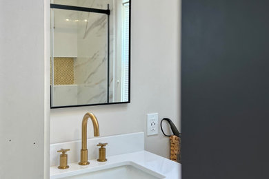 Inspiration for a modern bathroom remodel in Boston