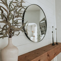 Cheyenne Framed Round Mirror, Black