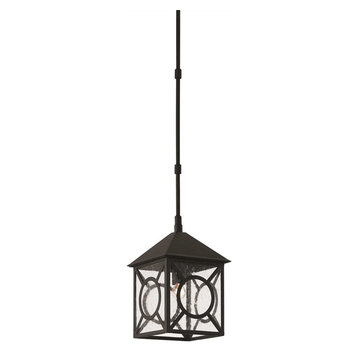 Currey and Company 9500-0007 Ripley - One Light Outdoor Small Hanging Lantern