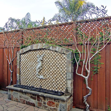 Bronz olive tree sculptures