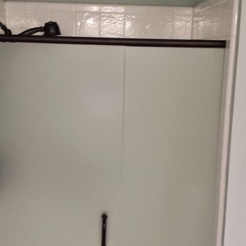 Frosted shower Framless