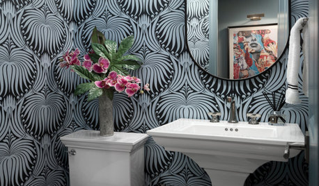Bathroom of the Week: Moody Yet Playful Style for a Powder Room