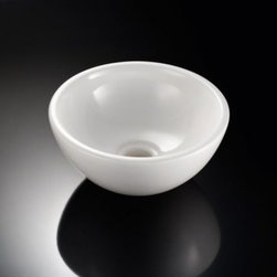 WS Bath Collection Collection Linea Wash-Hand Ceramic White Basin - Bathroom Vanities And Sink Consoles