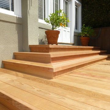 Stunning kiln dried clear redwood deck in Berkeley