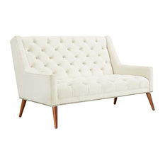 White Velvet Sofas Houzz America Luxury Modern Contemporary Urban Living Loveseat Sofa White Ivory Fabric Velvet