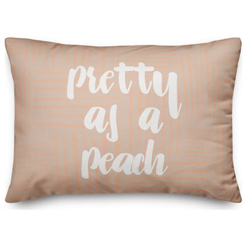 Pretty Peach Pattern Pillow 14x20 Spun Poly Pillow