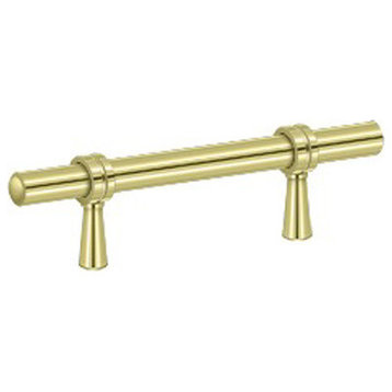 P310U3 Adjustable Pull 4-3/4", Bright Brass