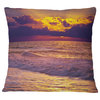 Clouds in Bright Sunshine At Sunset Landscape Printed Throw Pillow, 16"x16"