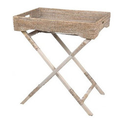 Hamptons Butlers Tray - Rectangular - White Washed - Serving Trays