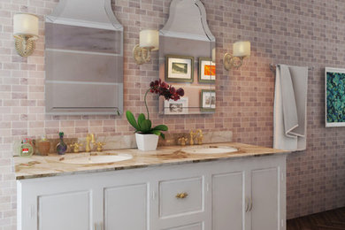 Inspiration for a contemporary bathroom remodel in New York