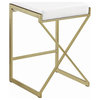 Coaster Modern White And Gold Counter-Height Stool 182565