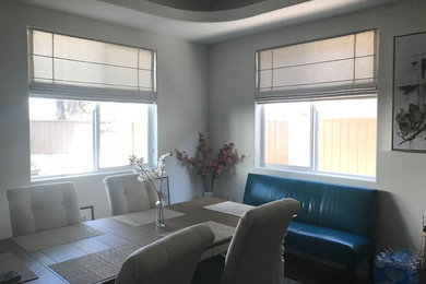 Example of a beach style dining room design in Los Angeles