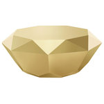 Meridian Furniture USA - Gemma Coffee Table, Gold - The Gemma table, by Meridian Furniture. Featuring a unique diamond shape, and constructed of gold finished stainless steel. This beautiful coffee table is guaranteed to be the highlight of any room.