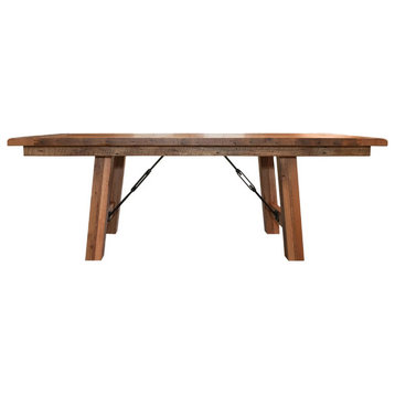 Montana Dining Table, Reclaimed Barnwood, Natural, 48x108