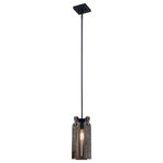 Kichler - Kichler 44182BKT One Light Mini Pendant, Textured Black Finish - The Ridgewood 14.25in. 1 light mini pendant features a reclaimed wood rustic design in Textured Black finish. A perfect addition in several aesthetic environments including country, rustic and lodge. Bulbs Not Included, Number of Bulbs: 1, Max Wattage: 75.00, Bulb Type: A19
