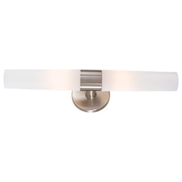 George Kovacs P5042 Saber 2 Light Bathroom Vanity Light, Brushed Nickel