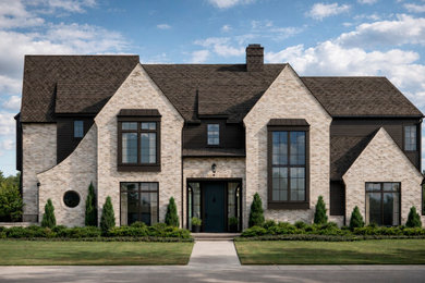 Inspiration for a modern house exterior remodel in Dallas