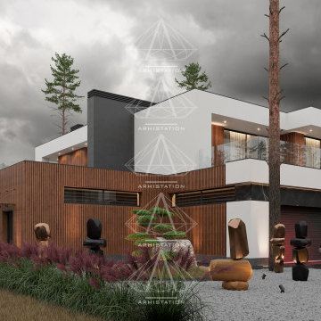 «1.2 Bright». High-tech house. A combination of minimalism and high technology.