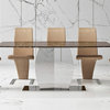 Syrah Marble and Stainless Steel Dining Table