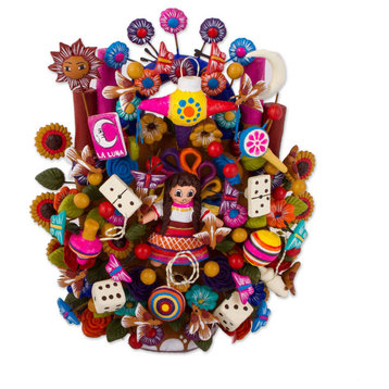 Novica Handmade Mexican Toys Ceramic Sculpture