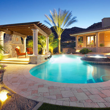 Swimming Pool & Spa and Pergola with Fireplace