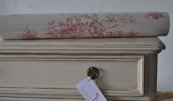 Cómoda Bubare con rollo de papel toile de jouy