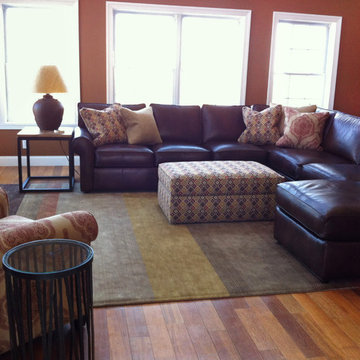 Richly-Colored Transitional Living Room