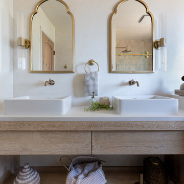 Part 2 - Modern and Understated Mediterranean Escape: Guest Bathroom