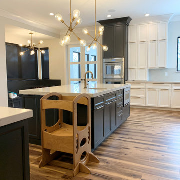 New Home in Bettendorf Quad Cities with Modern Lighting and Custom Cabinetry