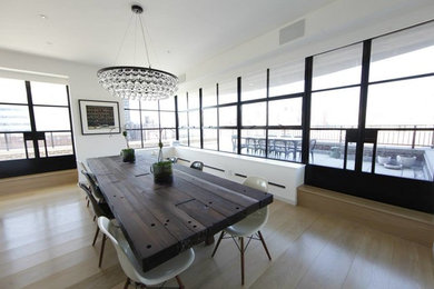 Trendy dining room photo in Austin