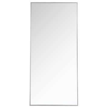 Elegant Decor MR43060S Metal Frame Rectangle Mirror, 30", Silver
