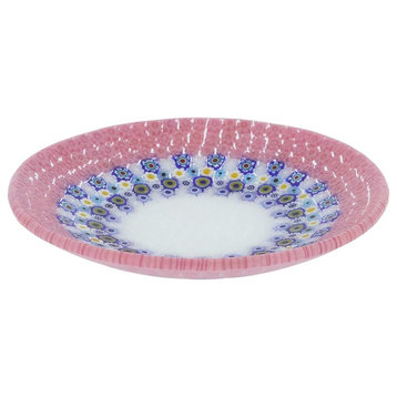 GlassOfVenice Murano Millefiori Round Plate - Pink