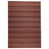 Hand Woven Brown Wool Area Rug, Brown, 5'6"x7'10"
