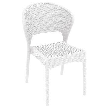 Compamia Daytona Outdoor Dining Chairs, Set of 2, White