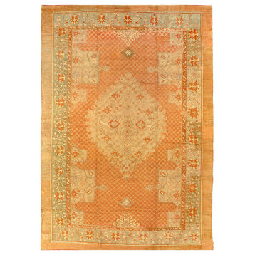 Fine Hand Knotted Antique Turkish Oushak 11'x15'4''