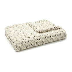 Lux Two-Toned Cream/Choclate Rosebud Throw - Products