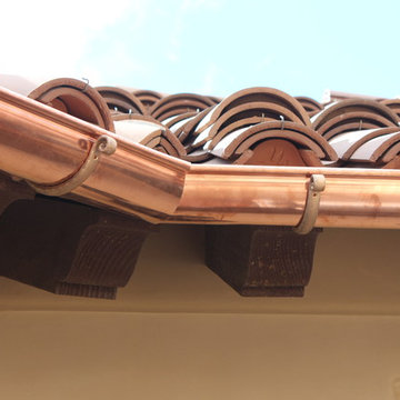 New Home in Palmdale Ca. First day Copper Half Round Gutter