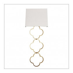 Worlds Away Elizabeth Gold Leaf Wall Sconce - Wall Sconces