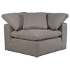 38 Inch Condo Corner Chair Livesmart Fabric Grey Scandinavian