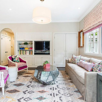 Preppy Bohemian Family Room - San Anselmo