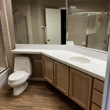 Bathroom Remodel | Beautiful New Countertop & Backsplash