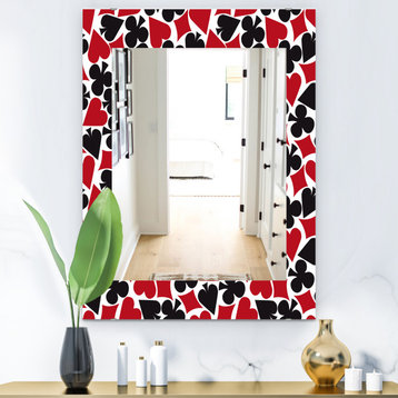 Designart Suit Pattern Bohemian And Eclectic Frameless Vanity Mirror, 24x32