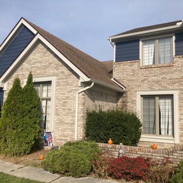 Exterior Upgrade with James Hardie Fiber Cement Soffit and Lap Siding
