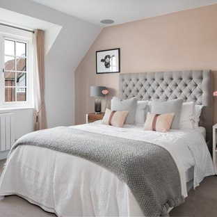 Grey and Pink Bedroom Ideas and Photos | Houzz