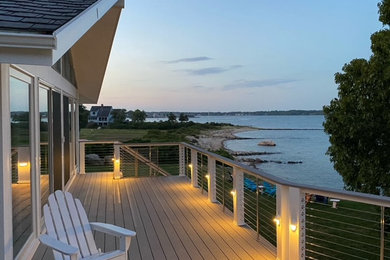 Cable Rails, TimberTech AZEK Deck, SBC Cedar Shingle Siding in Mattapoisett, MA